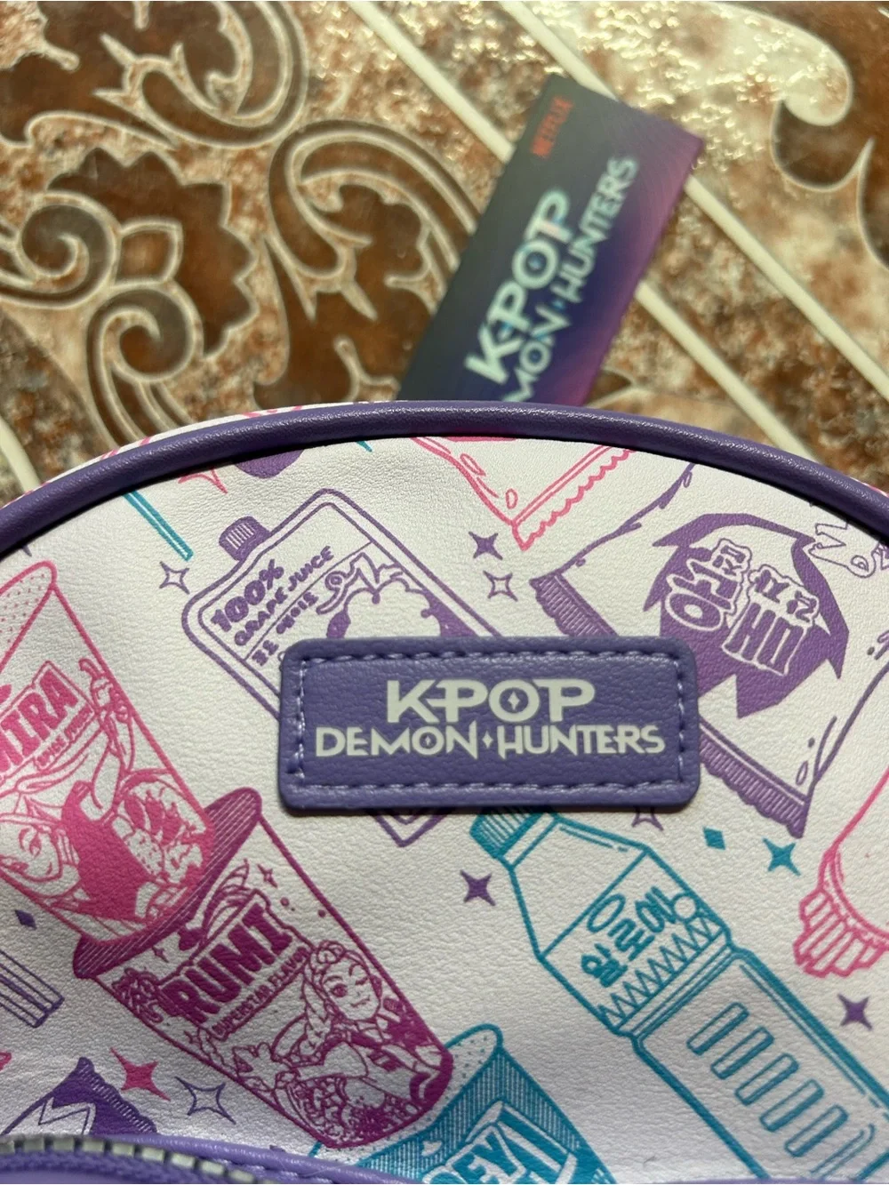Netflix Purple Kids Backpack with Pink & Teal Accents